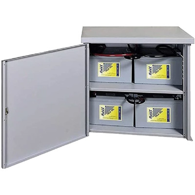 ארון מתכת מתקן לשישה מצברים של 200 אמפר 200AH Battery Cabinet C6